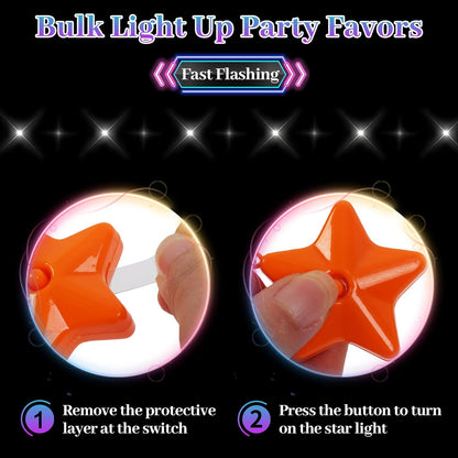 16 Pack Light Up Necklaces Flashing Star Bead Necklaces Glow In The Dark Party Supplies for Weddings Birthday Valentines Mardi Gras July 4th Halloween Christmas