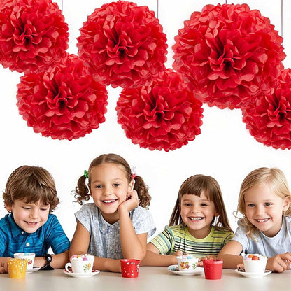 Sage Green Tissue Paper Pom Poms Flowers Balls 12 Pcs are Perfect for Party Celebrations or Any Green-Themed Event Decoration