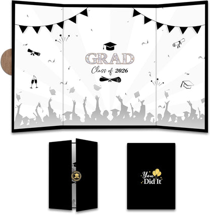 Class of 2026 Graduation Guest Book - 18''x 12'' Minimalist Graduation Signature Book - High School College Guest Book Alternative Signature Board Card - Grad Party Decor & Supplies-A05