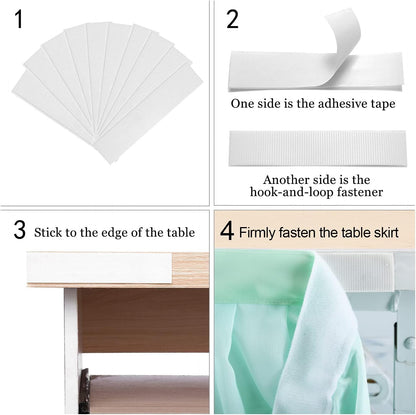 Pastel Rainbow Table Skirt Ruffle Party Tablecloth for Rectangle Table 6ft Birthday Party Baby Shower