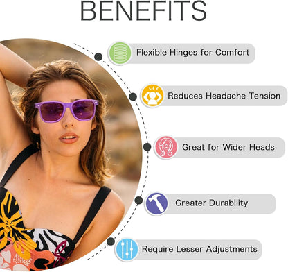 Party Sunglasses Bulk - Adult Retro Plastic Pack of 12 Vintage Sunglasses for Men Women - Party Favors