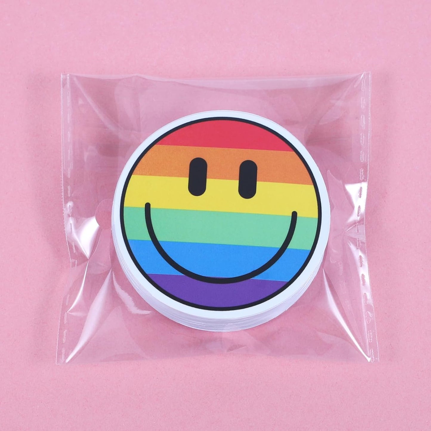50PCS Smiling Stickers, Cute Water Bottle Stickers for Kids, for Teaching Rewards, Notebooks, Stationery, Luggage, Cartoon PVC Happy Stickers