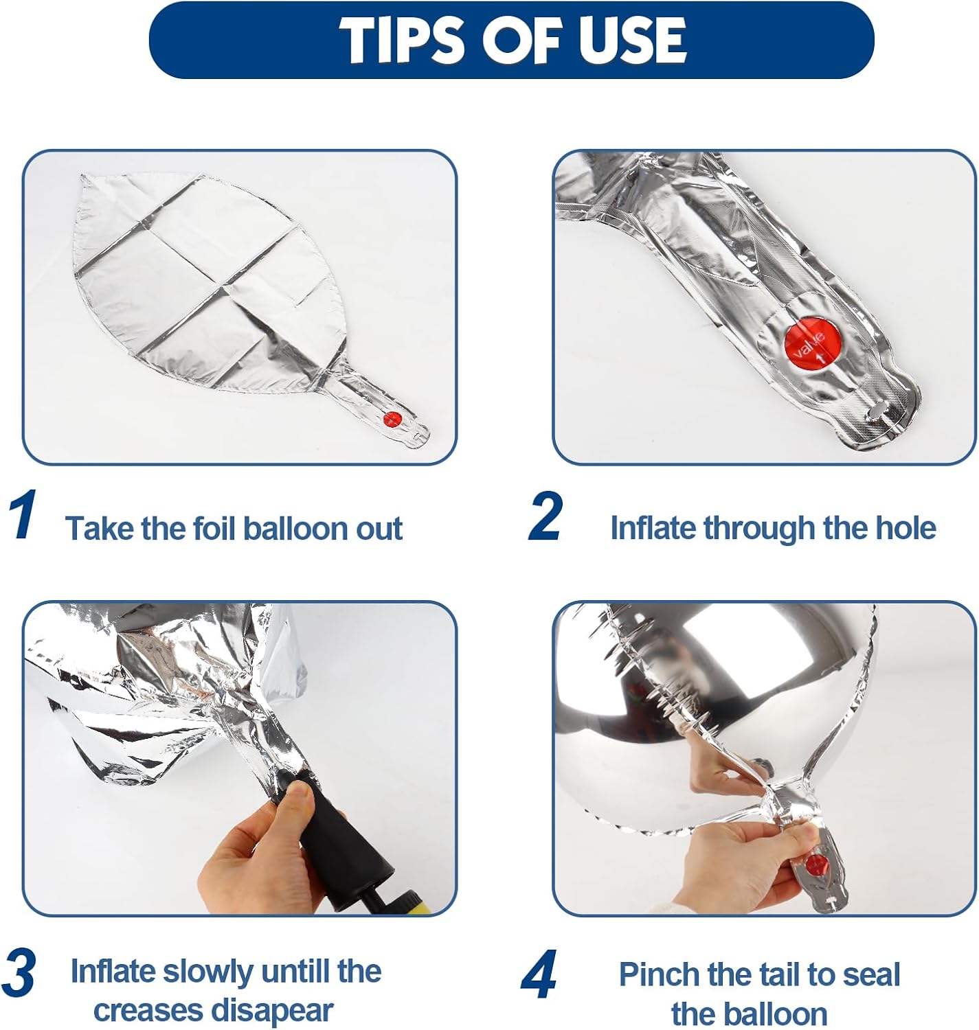 Metallic Gold Round Foil Balloons, 22" Large 4D Sphere Mylar Ball Balloons 6PCS, for Graduation Prom Birthday Wedding Anniversary Disco Party Decorations