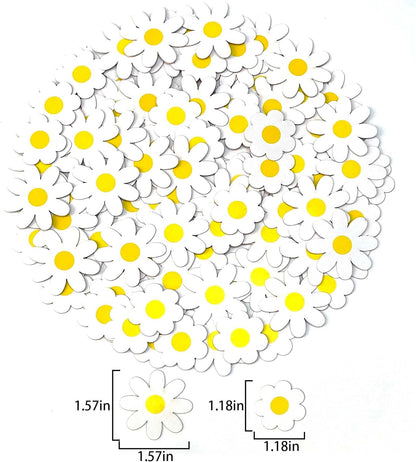 Daisy Confetti Flower Daisy Shape Table Scatters Confetti for Daisy Decorations Wedding Birthday Party Supplies Decorations Flower Party Sets