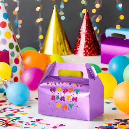 UnicoPak 30 Pack Party Favor Boxes Treat Boxes, White Gable Gift Boxes for Party Favors Goodies Cookies Treats Candies Meals Lunch, 6.5x3.5x3.5 Inches