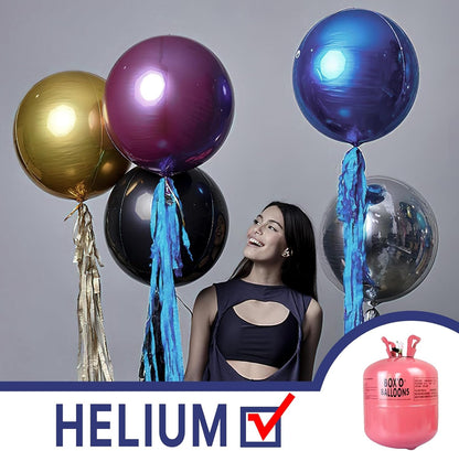 PartyWoo Metallic Gold Foil Balloons 20pcs Different Sizes Pack of 22 15 10 Inch Large Round Foil 4D Inflatable Mirror Ball Mylar Balloons for Graduation Birthday Baby Shower Party Decorations