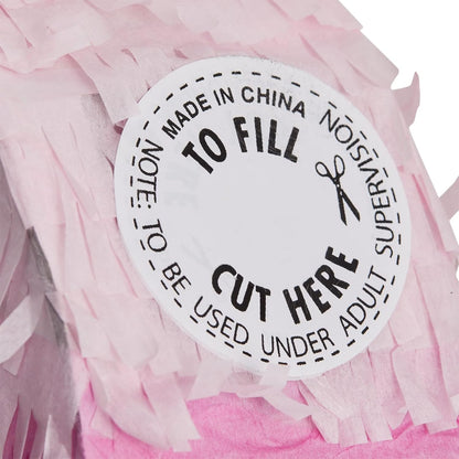 Number 5 Pinata, Pink and Gold Foil for Girls 5th Birthday Party Decorations (Small, 16.5 x 11.6 x 3 In)