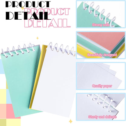 Resurhang 30 Pcs Mini Pastel Notepads Back to School Gift Rainbow Pocket Notebooks Bulk Colorful Notepads for Birthday Party Favors Spring Easter Classroom Office Supplies Paper Pads, 2.4 x 4 Inch