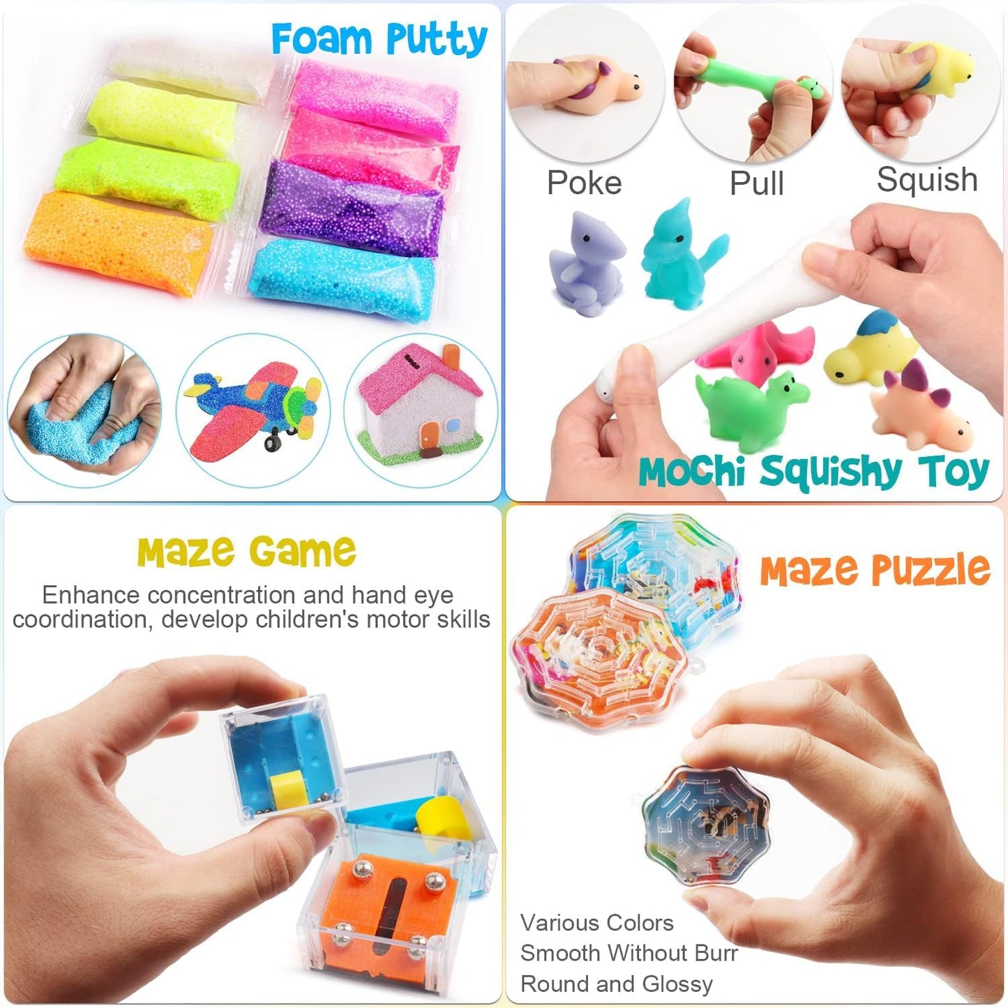 Totbit 56 Pcs Party Favors Toys for Kids 4-8 8-12 3-5, Treasure Chest Box Toys Classroom Carnival Prizes Small Bulk Pop Fidget Toys Pack Pinata Stuffers Birthday Gifts Goodie Goody Candy Bags Fillers