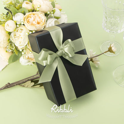 Ribbli Double Faced White Satin Ribbon,3/8” x Continuous 25 Yards,Fabric Ribbon use for Bows Bouquet,Gift Wrapping,Floral Arrangement