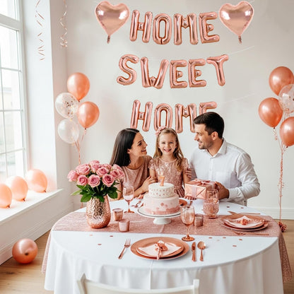 TONIFUL 16 Inch Cream White HOME SWEET HOME Letter Balloon,Decoraction for Housewarming, New Home Parties and Homecoming Celebrations,Ivory White Balloon Banner for Welcome Sign and Party Supplies