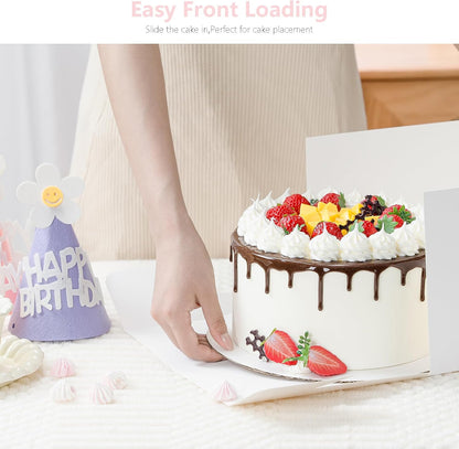 3 Pack Cake Boxes, 10x10x8 Inches Tall Cake Box with Cake Boards, White Bakery Boxes with Window, Disposable Cake Containers with Lids for Cake, Donuts, Pies, Cookies, Wedding, Birthday, Party