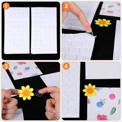 Zonon 1000 Pcs Double Sided Adhesive Dots Clear Glue Point Tape Stickers Balloon Glue Round Mini No Traces Adhesive Sticker Dot Sticker for Classroom Decor Craft DIY Office (0.24 Inch/ 6 mm)