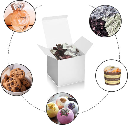 100 Pack Small Gift Boxes, 2x2x2 Inches Favor Boxes Gold Paper Gift Boxes with Lids for Presents, Crafting, Cupcake Boxes, Gifts, Candy Boxes for Wedding Party Bridal Shower Baby Shower Favors