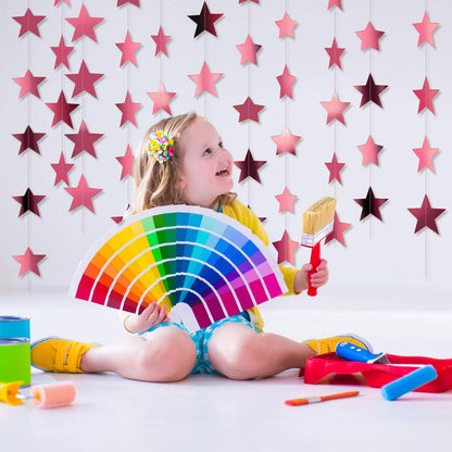 Patelai Glitter Star Garland Banner 2026 Graduation Decor 130 Feet Star Hanging Banner Twinkle Backdrop for Party Birthday Classroom Wedding Supplies(Gold)