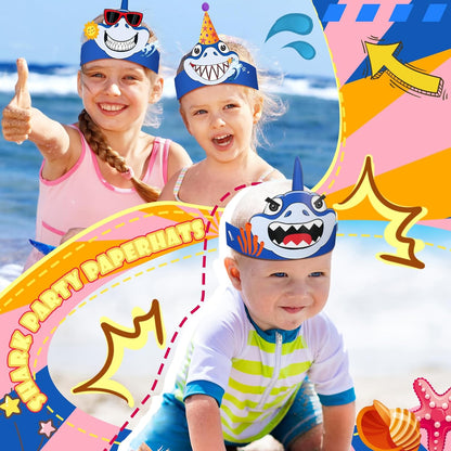Gersoniel 24 Pcs Party Hats for Kids Paper Headbands Crown for Boys Girls, Birthday Party Decoration Favors