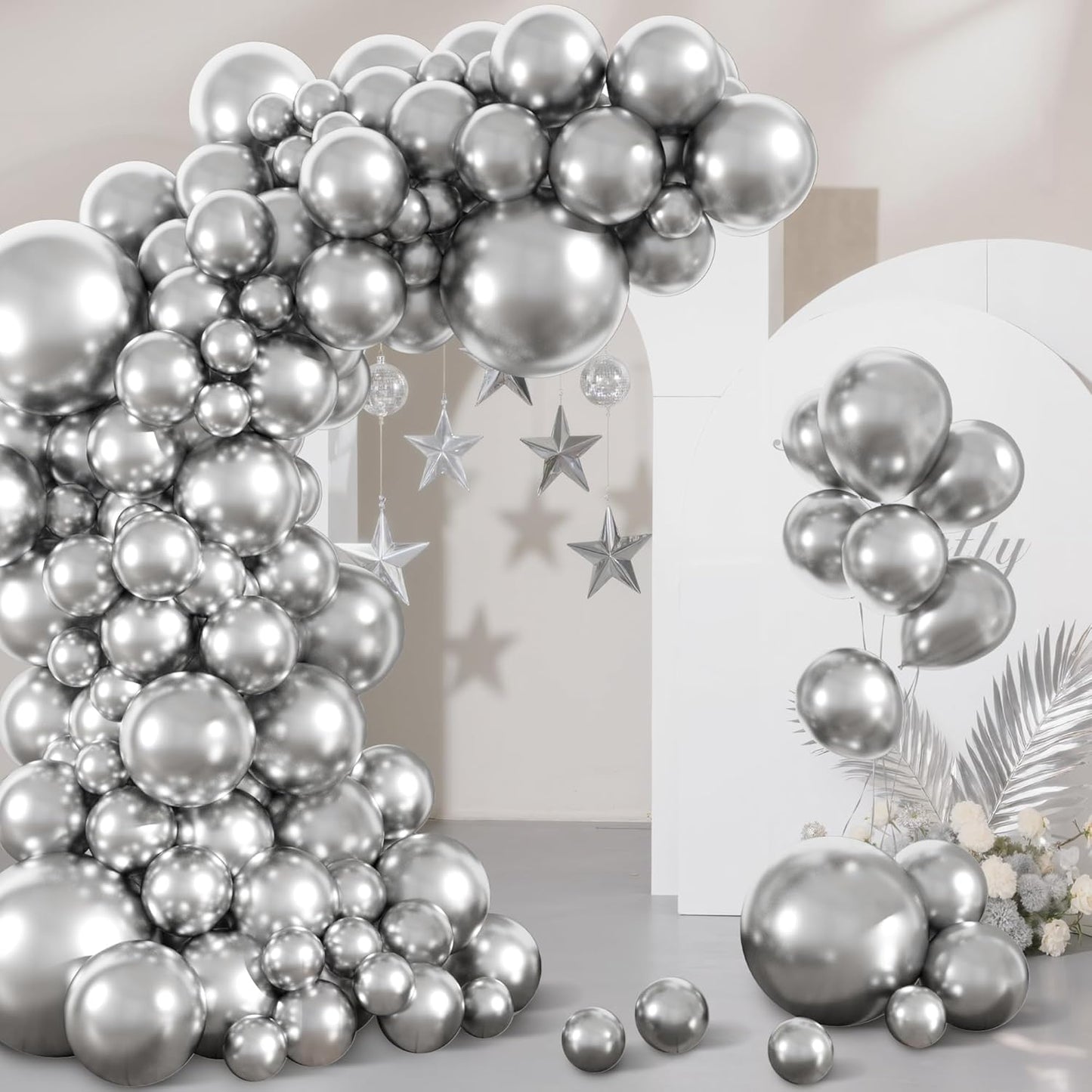 Amandir 153pcs White Sand Balloons Arch Garland Kit Different Sizes 18 12 10 5 Inch Cream Beige Sand White Latex Balloon for Birthday Boho Neutral Baby Shower Wedding Anniversary Party Decorations