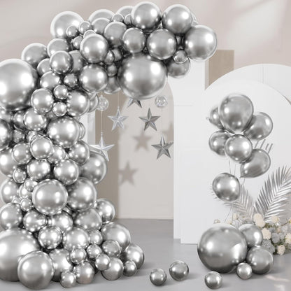 Amandir 153pcs White Sand Balloons Arch Garland Kit Different Sizes 18 12 10 5 Inch Cream Beige Sand White Latex Balloon for Birthday Boho Neutral Baby Shower Wedding Anniversary Party Decorations