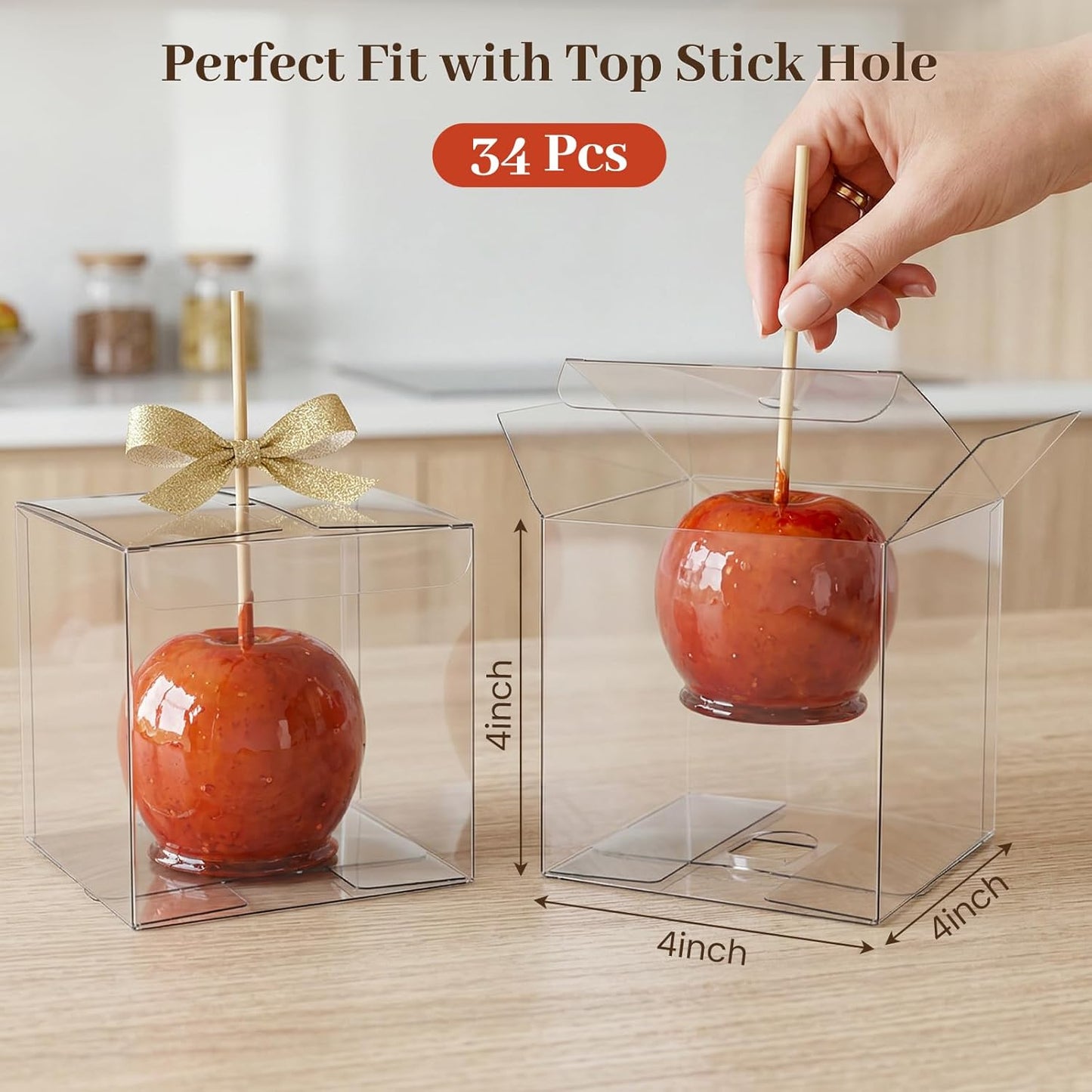 VGOODALL 100 Pcs Clear Favor Boxes, 2x2x2 Inch Small Transparent Cube Gift Boxes for Candy, Macarons, Jewelry, Wedding, Birthday, Baby Shower Party Favors