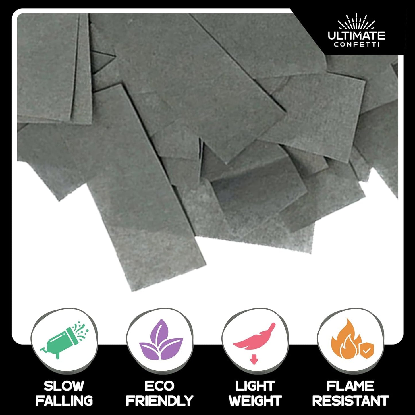 Ultimate Confetti, Multicolor Biodegradable Confetti - Rectangular Fluttering Tissue Paper Confetti for Cannon and Launcher use - Best for Holidays, Birthday, Wedding, and Parties - 1 lb, 16 oz