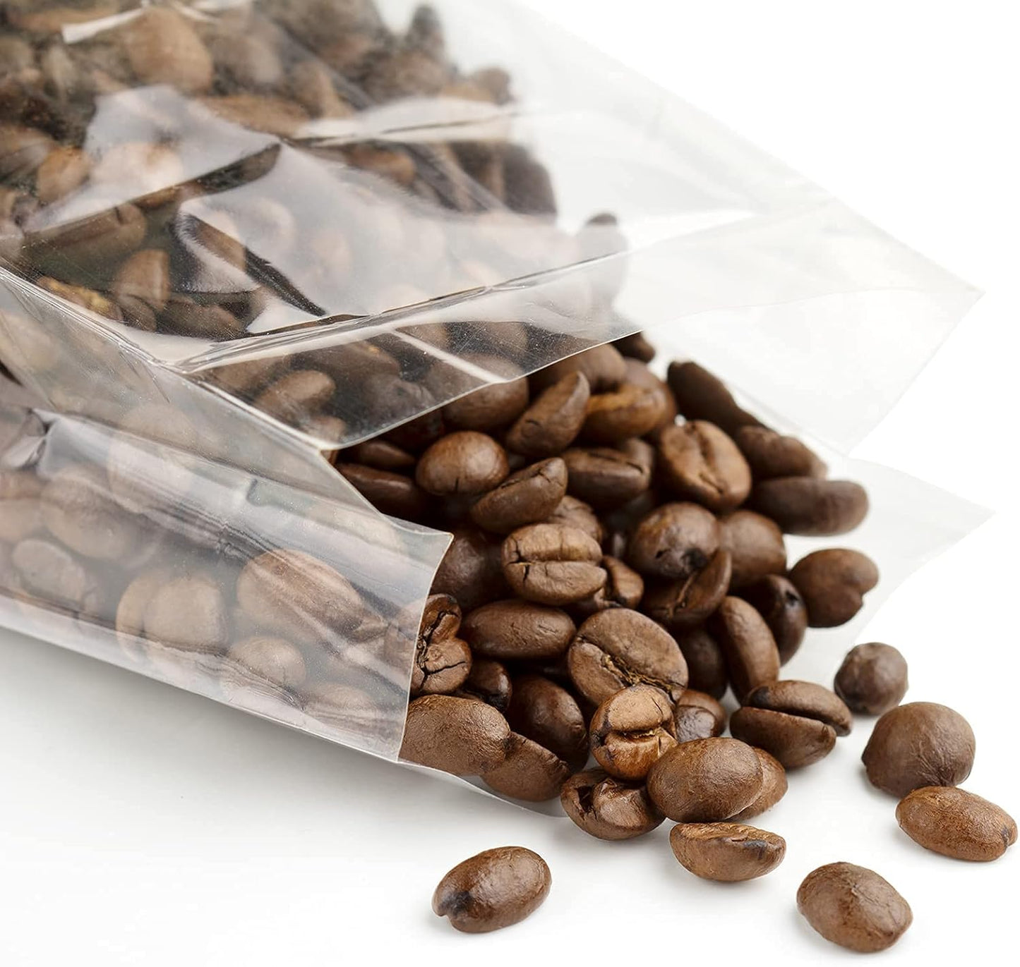 Gusseted Flat Bottom Cellophane Bags with Paper Insert 50Pcs 4x2x8 Inches Smore Bags