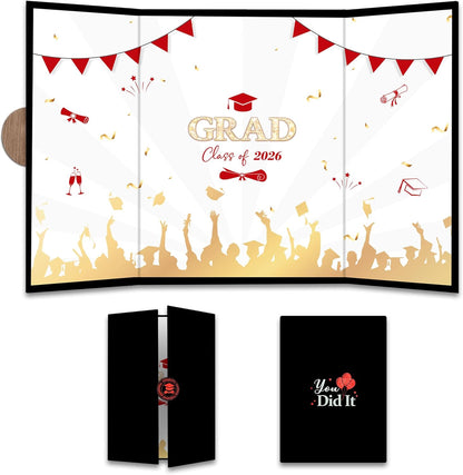 Class of 2026 Graduation Guest Book - 18''x 12'' Minimalist Graduation Signature Book - High School College Guest Book Alternative Signature Board Card - Grad Party Decor & Supplies-A05