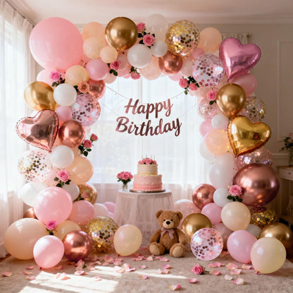 Sage Green Pink Balloons Garland Kit,133pcs Olive Green Blush Pink Sand White Metallic Gold Balloons for Bridal Shower Wedding Birthday Jungle Safari Woodland Party Decorations…