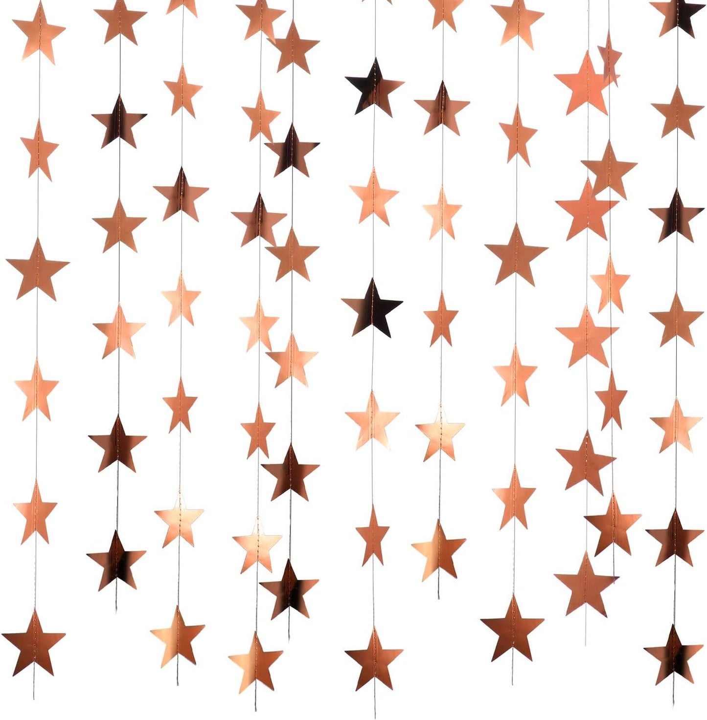 Patelai Glitter Star Garland Banner 2026 Graduation Decor 130 Feet Star Hanging Banner Twinkle Backdrop for Party Birthday Classroom Wedding Supplies(Gold)