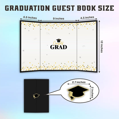 DYIRBIIY 18"X12" Graduation Signature Board - Class of 2026 - Grad Guest Book Alternative for College & High School Students, Congrats Graduate Gift, Party Favors & Decors(Blue) - A10