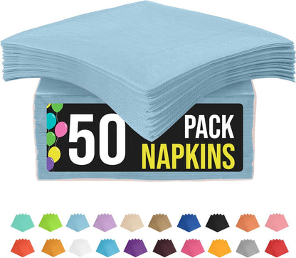 Party Solids Purple Paper Napkins Disposable Everyday 50 Pcs 2 Ply Purple Dinner Napkins Paper Everyday For Parties & Party Supplies