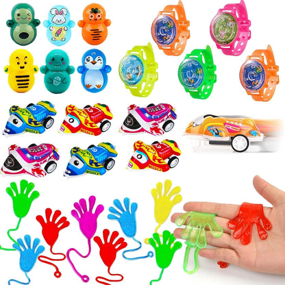Mctuoba 128 Pack Party Favor for Kids 4-8-12, Treasure Box Toys, School Classroom Prizes, Pinata Stuffers Goodie Bag Fillers, Treasure Chest Carnival Prizes