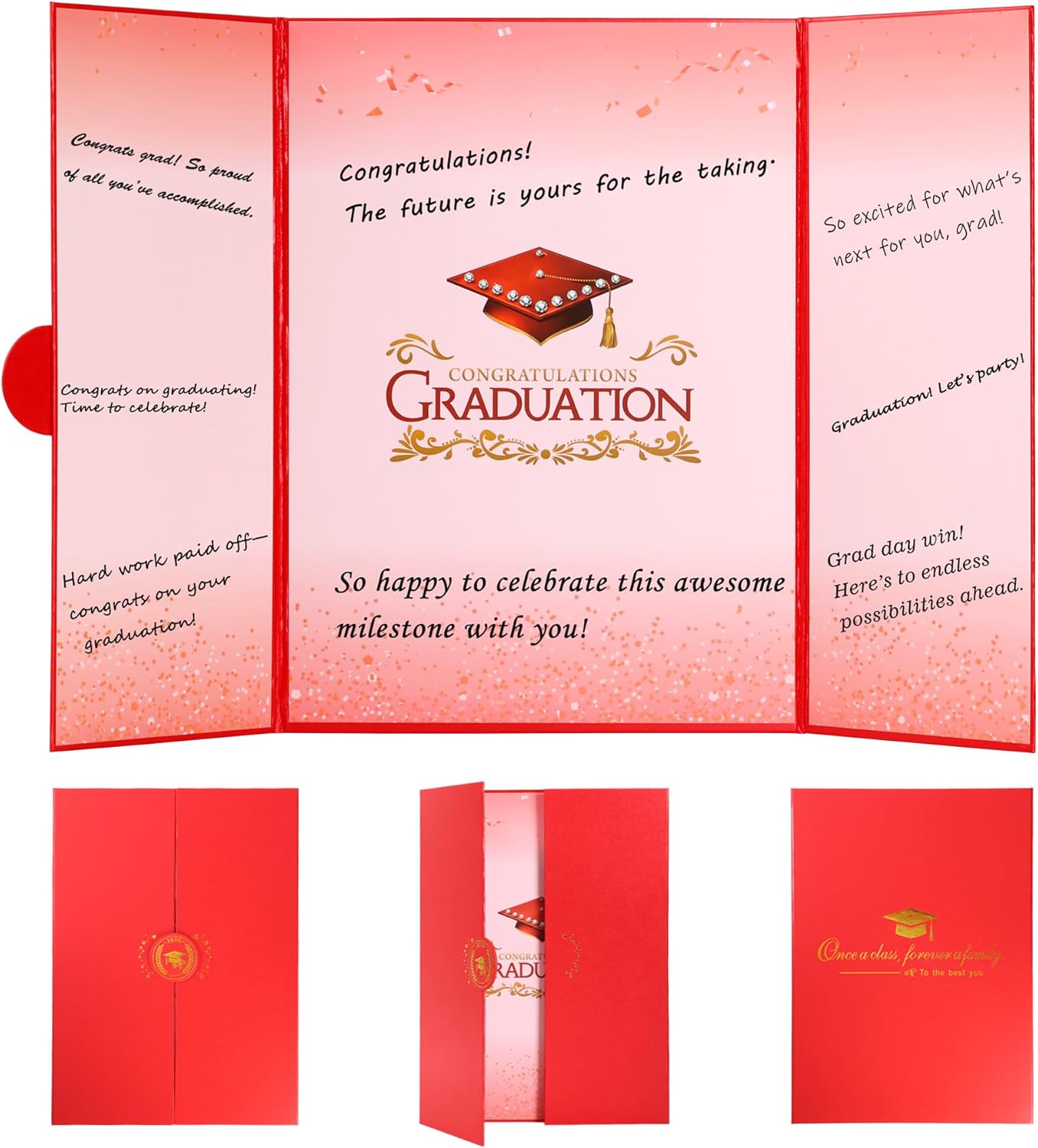 Graduation Guest Book 2026 Graduation Party Decorations Class of 2026 Graduation Sign in Book Signature Board Keepsake Grad Party Supplies College High School Graduation Gift Card Book (Blue)
