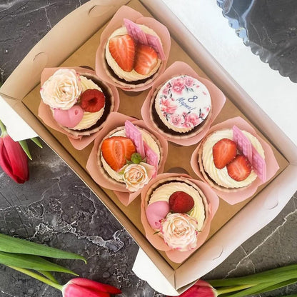 150 Pieces Tulip Cupcake Muffin Liners Paper Baking Cups Greaseproof Cupcake Wrappers for Birthday Wedding Party Baby Showers Catering Restaurants(Pink)