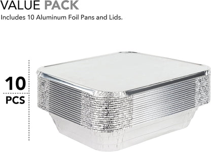 Stock Your Home Aluminum Pans 9x13 Disposable Foil Pans (30 Pack) - Half Size Steam Table Deep Trays - Tin Foil Pans Great for Cooking, Heating, Storing, Prepping Food