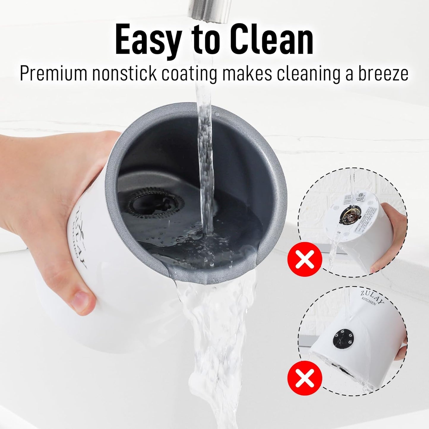 Zulay Kitchen Powerful Milk Frother AA Batteries Included – Ultra Fast Handheld Drink Mixer with Stainless Steel Whisk Stirrer for Coffee, Protein, Matcha & More, Frother Wand Electric Frothmate Black - Colors E