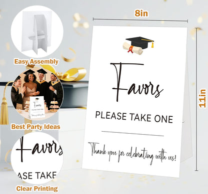 Graduation Tabletop Sign, Guestbook Sign, Include One 8×11 Signs with Holder, Graduation Party Signs for Class of 2026, High School College Grad Decoration - QF02