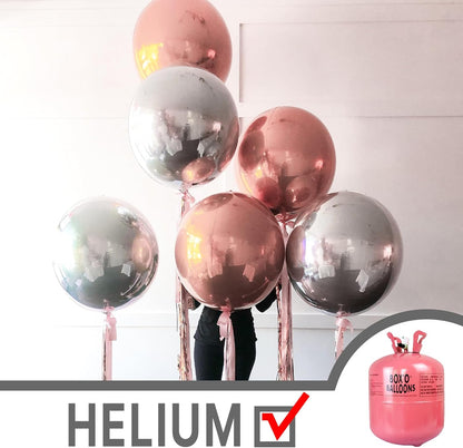 PartyWoo Metallic Gold Foil Balloons 20pcs Different Sizes Pack of 22 15 10 Inch Large Round Foil 4D Inflatable Mirror Ball Mylar Balloons for Graduation Birthday Baby Shower Party Decorations