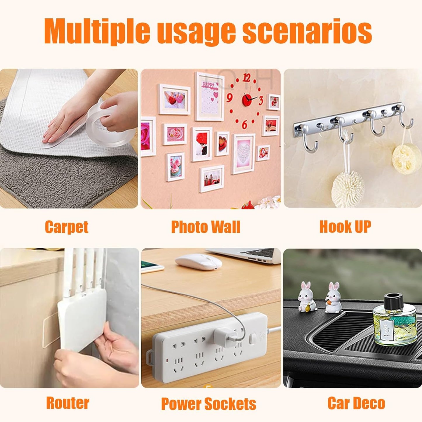 Double Sided Tape for Wall Hanging, 0.79" Sticky Tack Dots Strong Mounting Putty, Stickers Easy to Peel for Crafts, Poster, Balloons Decoration, 252 PCS Removable Tape