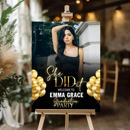 Personalized 2026 Graduation Party Welcome Sign, Minimalist Grads Decor, Class of 2026 Graduation Party Poster, Custom Graduation Party Sign, Congrats Grad Decorations Design 2