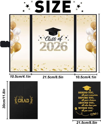 QIYANPAX Graduation Guest Book 2026, Blue and Gold Graduation Decorations Class of 2026, Graduation Signature Book, Congrats Grad Guest Book Alternative, Unique Graduation Gifts