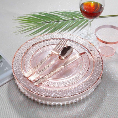Supernal 360pcs Silver Plastic Cutlery,Elegant Plastic Silverware,Silver Hammed Silverware,Disposable Flatware,Include 120 Forks,120 Knvies,120 Spoons,Perfect for Birthday,Party,Wedding