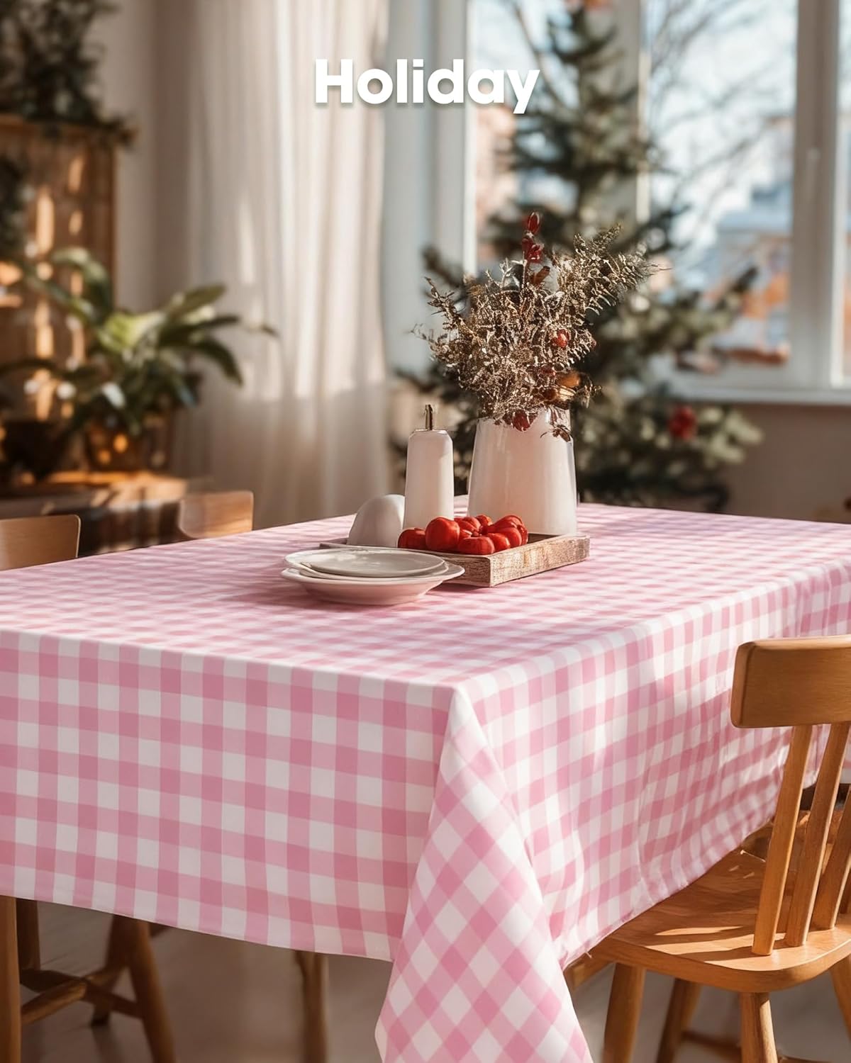 Pureegg Plastic Table Cloth 10 Pack, 54 x 108 Inch Disposable Table Cloths for Party, Picnic and Wedding, Rectangle, White - Colors B
