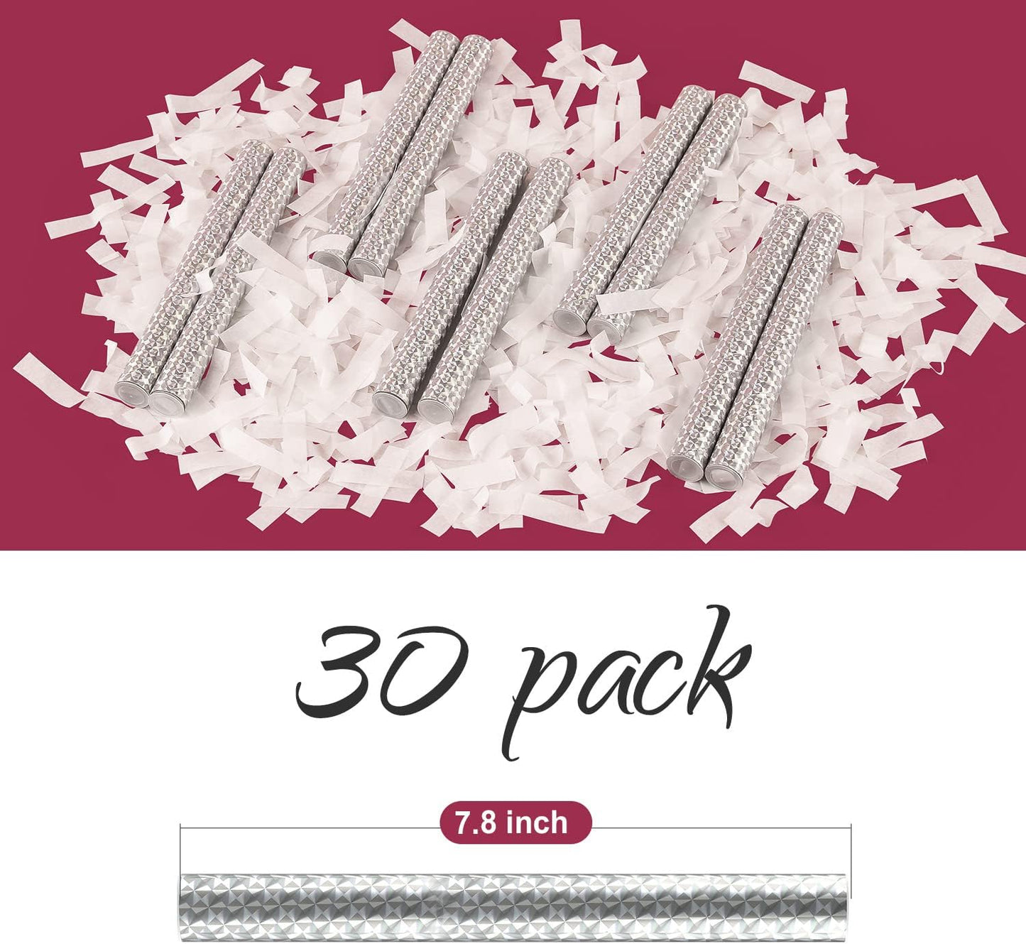 BATTIFE 10Pack Colorful Confetti Wands, Confetti Shoot Poppers, Tissue Paper Flick Flutter Sticks for Wedding Celebrations, Anniversary, Birthday Parties, Multi-color 7.8inch