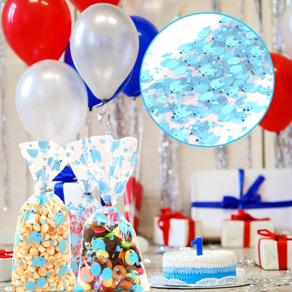 100 Pcs Star Printed 5"X 7" Gift Wrap Cello Cellophane Treat Bags Party Favor bags Clear Candy Cookie Bag Plastic Poly Goodie Storage Bag with Twist Ties for Bakery,Birthday, Wedding ,Party Decorations (Gold)