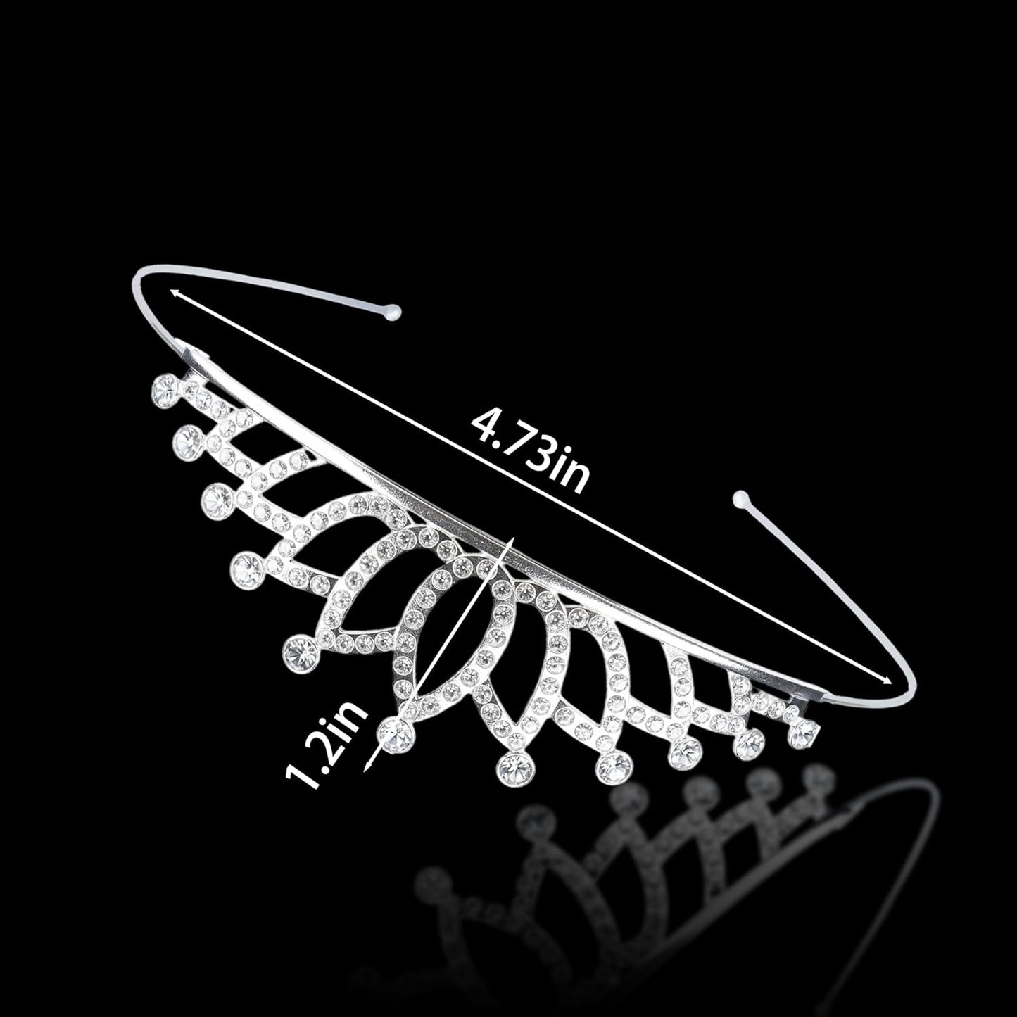 Tiaras for Women 12PCS Sparkly Rhinestone Princess Crown Headband Cute Small Tiara for Adult Women Crown Headbands Set for Birthday Party Costume Wedding Halloween