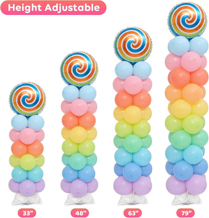 Tamodan 2026 Upgraded and Reinforced Balloon Column Kit Set of 2, 79 Inch Balloon Tower Reusable Metal Spiral Design, Balloon Stands for Floor Weddings, Baby Showers & Balloons Not Included.