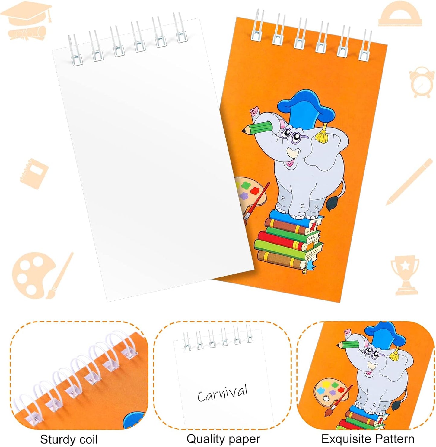 Outus 48 Pieces Graduation Mini Notepad Bulk Kindergarten Graduate Notebook Preschool Graduation Party Small Pocket Notepads for Kids Kindergarten Preschool School Classroom Graduation Party Favors