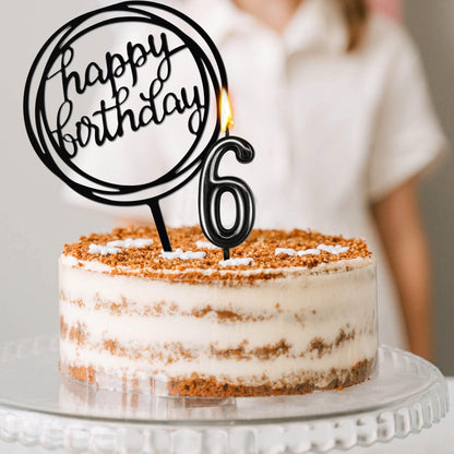 10-Piece Number Birthday Candles - Glitter Cake Toppers for Birthday & Wedding Parties