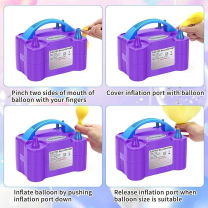 Growsun Balloon Pump Electric 110V 600W Balloon Garland Arch Kit Air Blower Inflator for Party Balloons Decoration Baby Shower Tape Strip Include