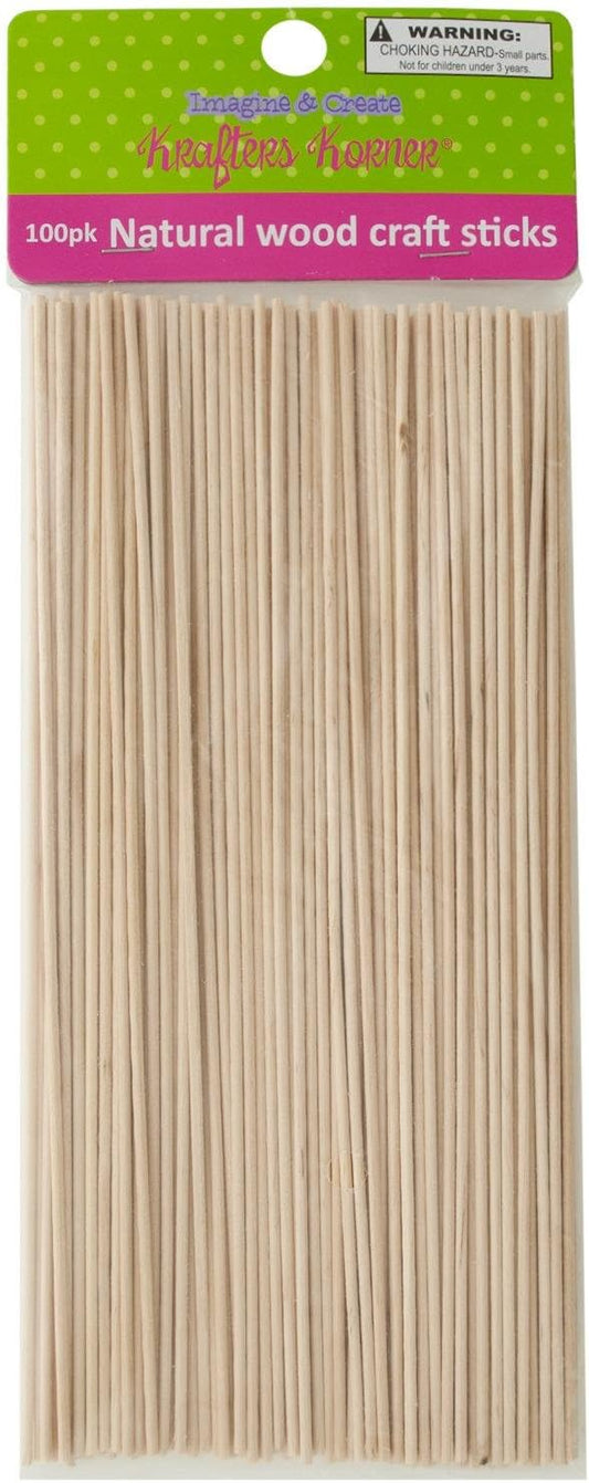 KOLE IMPORTS CG025 Skinny Natural Wood Craft Sticks